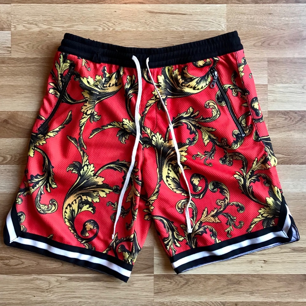 Stonevale Post Game Basketball short in Red